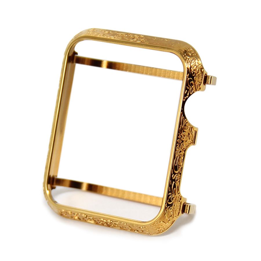 Luxury shiny silver/gold for apple watch diamond bezel case